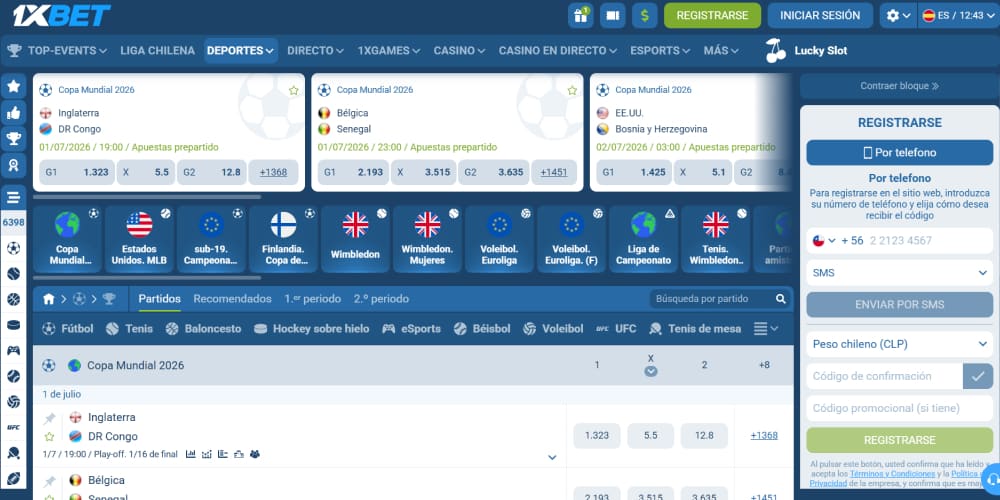 1xBet apuestas deportivas